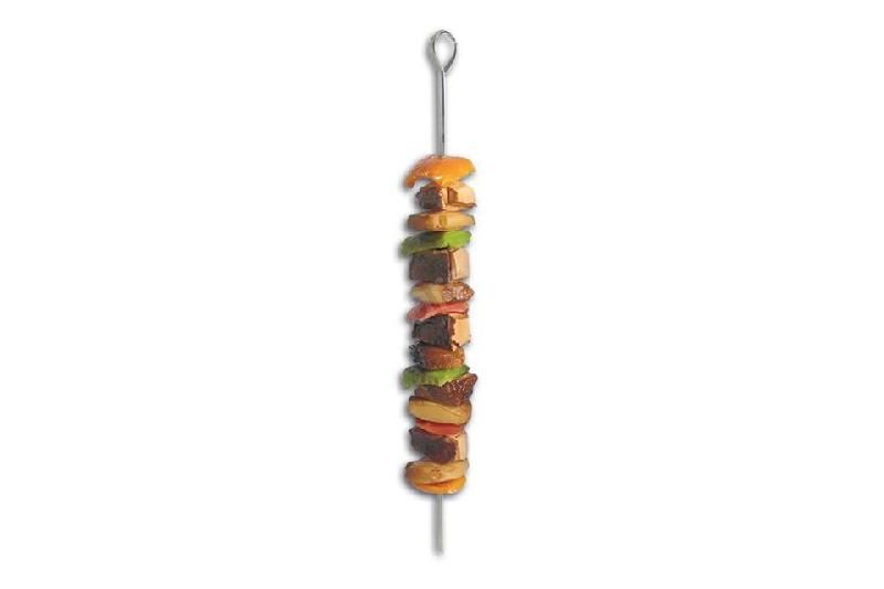 PIQUES À BROCHETTES EN INOX PROFESSIONNELS 400 MM - LOT DE 12