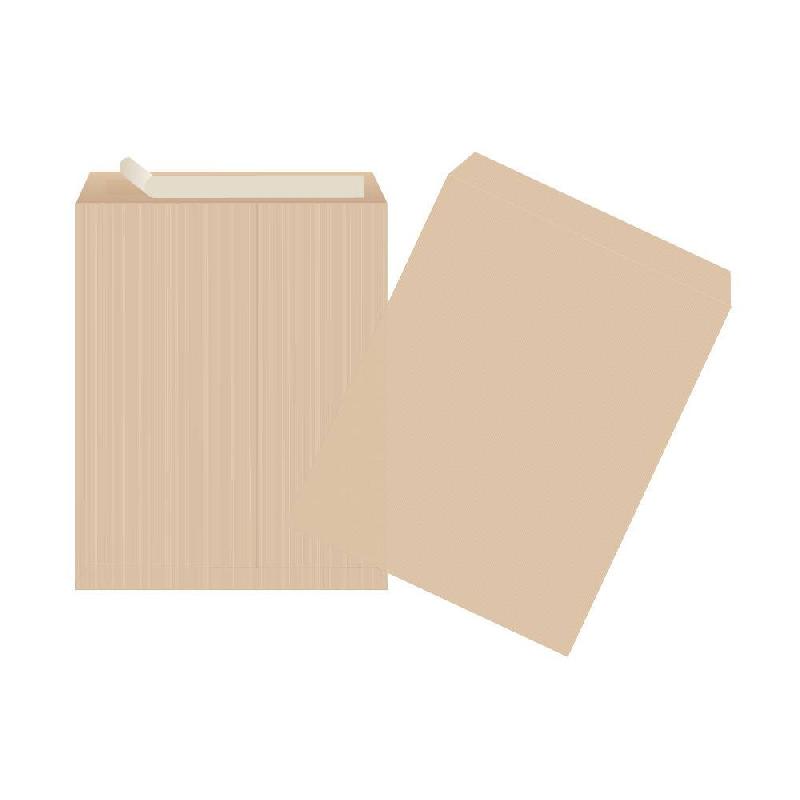 POCHETTE JUMBO - SANS FENETRE - BANDE AUTO-ADHESIVE - 420 X 520 MM - 120 G - KRAFT BRUNE