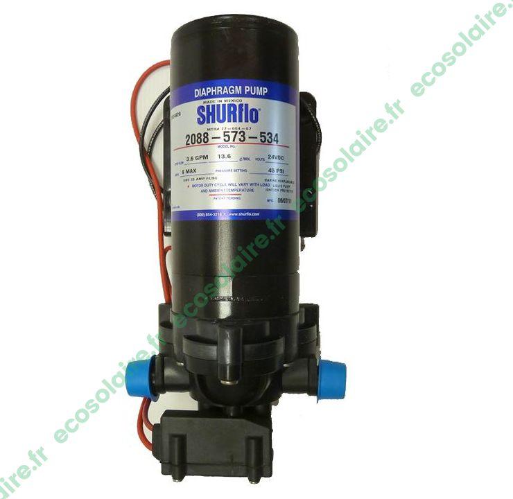 Pompe de surface Premium étanche 2088 24V Shurflo - solaire, autoamorçante, 13L/min, 3,4 bars_0