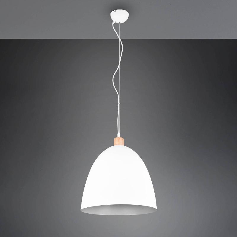 REALITY LEUCHTEN SUSPENSION JAGGER, À UNE LAMPE, Ø 40 CM, BLANCHE