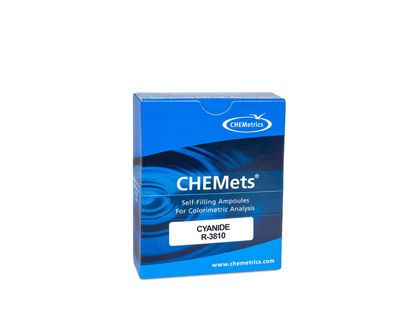 Recharge pour Kit d’analyse visuelle du Cyanure (libre), 0-0,1/0,1-1 ppm, type : CHEMets 30 ampoules, marque Chemetrics - Ref.: NBG030_0