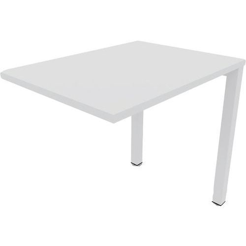 RETOUR AVEC PIED DE SOUTIEN L80XP60 ÉP.25MM BLANC/BLANC - EOL