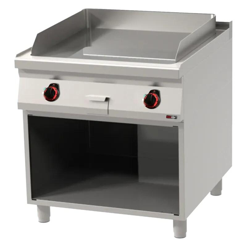 RM GASTRO Plaque de cuisson 71x65 électrique chromée lisse avec soubassement 400 V REDFOX - FTHC 90/80 E - REDFOX - 0615402425568_0