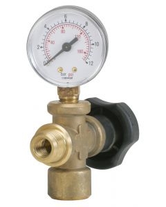 Robinet et manomètre - 0 à 12 bars - longueur 226 mm - réf. : robep_0