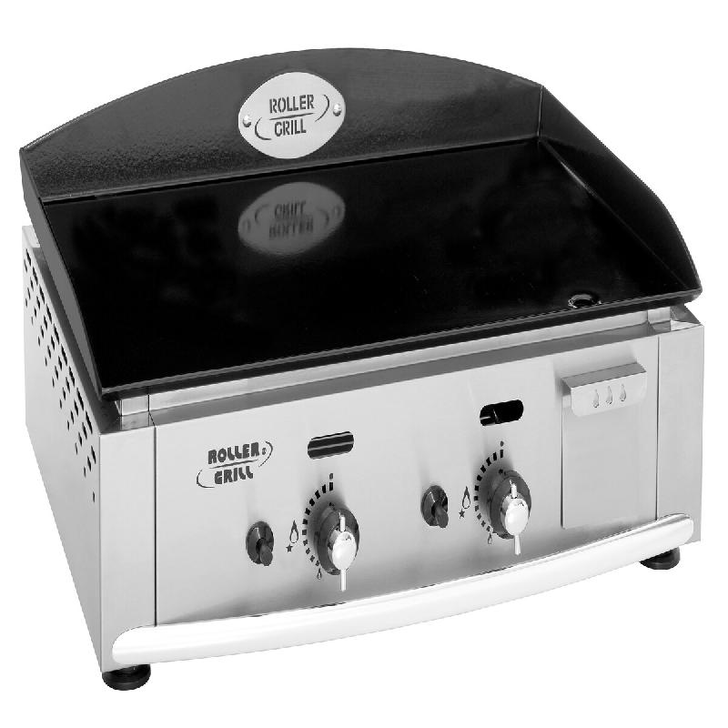 Roller Grill Plancha gaz acier émaillé 2 zones PL 600 G - noir acier PL 600 G_0