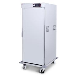 Romux® Armoire Chauffante sur Roues à 1 Porte de 78x96 cm | Chariot Chauffant pour Catering avec 11 Bacs GN 1/1 – Température 0/100°C – 2500 W_0