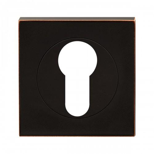 ROSACE 3 PIÈCES CARRÉE EN OPTIQUE BRONZE ANTIQUE - SÉRIE EZ1340 - CLÉ I KARCHER DESIGN