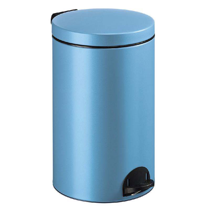 ROSSIGNOL Poubelle a pedale sanelia - 20 L - bleu mat lisse_0