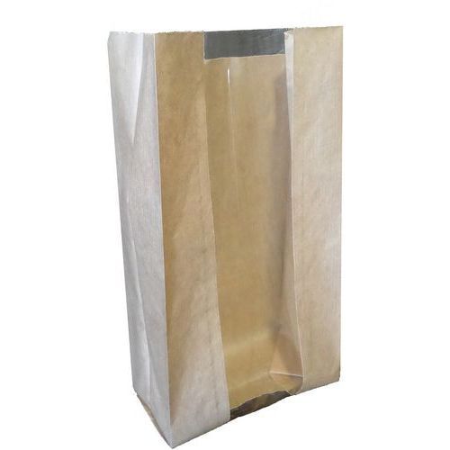 SAC À FRUIT ET LÉGUMES KRAFT AVEC FENÊTRE POLYPRO - 4 KGS