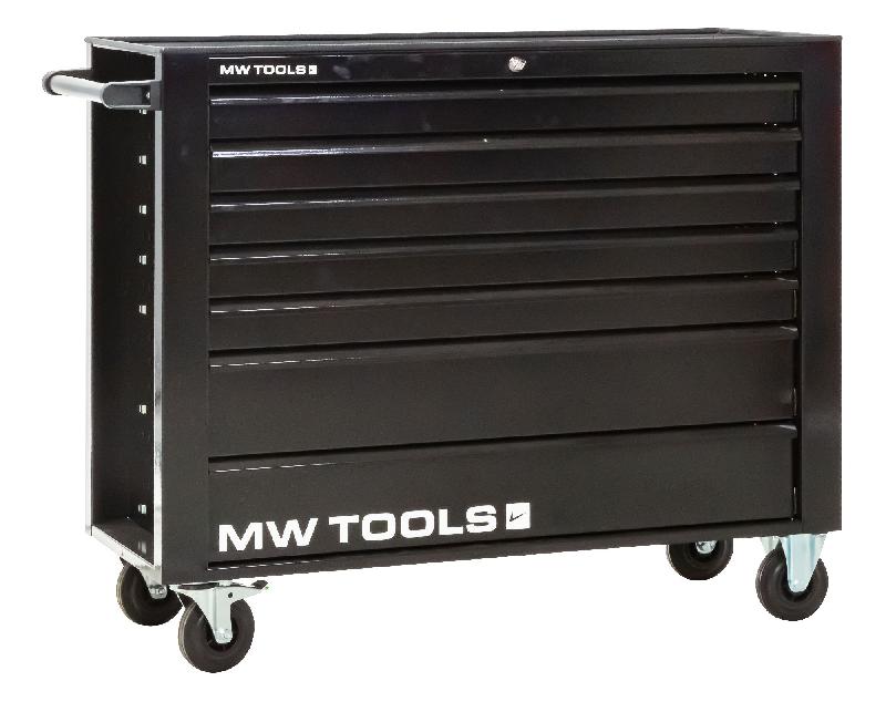 Servante d'atelier 7 tiroirs noire extra large 1135 mm avec verrouillage intégré dans la poignée roues ø125 mm MW Tools GW307B_0