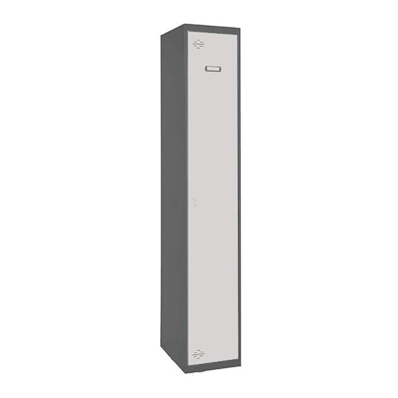 SimonRack Vestiaire Métallique 1 Porte avec Clé, 1800x400x500, Anthracite/Blanc - Simonlocker - noir métal 8425437105821_0