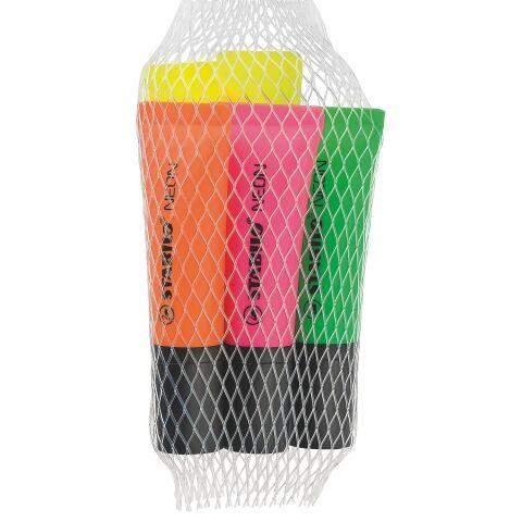 SURLIGNEUR STABILO NÉON COULEURS ASSORTIES- POCHETTE DE 5