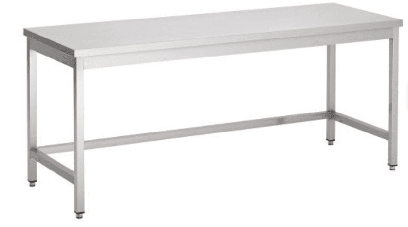 Table centrale sans tablette inférieure Inox AISI 430 FABRINOX (Longueur : 2400 , Profondeur : 700) - Longueur:2400,Profondeur:700_0