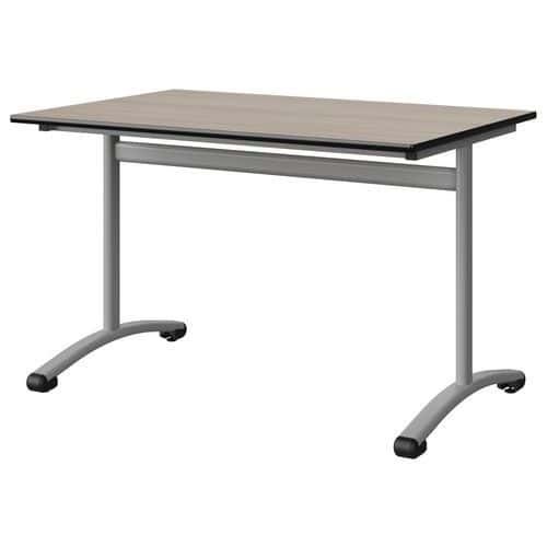 TABLE MALIBU 120X80 T6 DL STRA ACACIA/NOIR GRIS 9006 - MANUTAN EXPERT