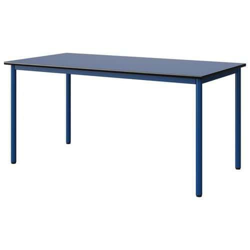 TABLE MALIBU 160X80 T6 4P STRA BLEU U525/NOIR BLEU 5005 - MANUTAN EXPERT