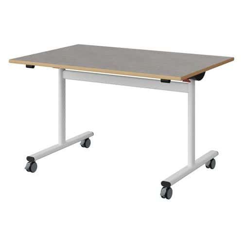 TABLE MALIBU RAB. 120X80 T5 DL ST ALAISÉ BÉTON F186/BLC 9016