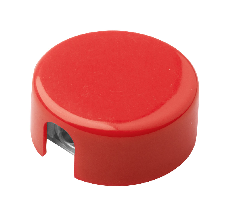 Taille-crayon rond en plastique - couleur rouge - poids 4,6 g_0