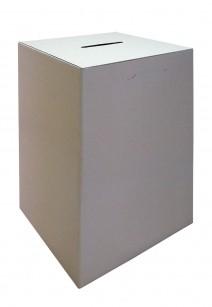Urne de vote en carton - Blanc, fond renforcé, deux dimensions disponibles_0
