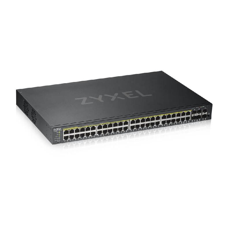 Zyxel GS1920-48HPV2 Géré Gigabit Ethernet (10/100/1000) Noir Connexion Ethernet, supportant l'alimentation via ce port (PoE)_0