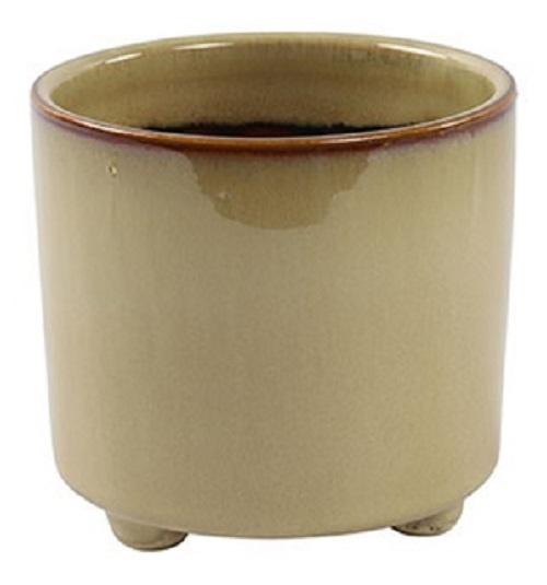 Countryfield Romana - Pot de fleurs en céramique crème - Dimensions 10,8 x 10,3 cm_0