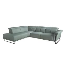 AC ANGEL CERDA Angel Cerdá Canapé d'angle relax gauche en cuir vert turquoise 6251C 306 x 229 x 97 - vert fourrure 8435631039877_0
