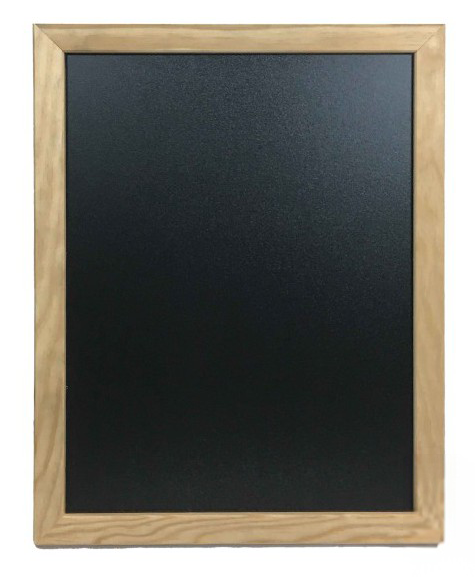 Ardoise menu murale cadre bois mini format - 430 x 330 mm, bois PEFC, 4 coloris, écriture double face_0