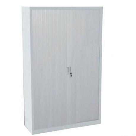 ARMOIRE HAUTE PORTES RIDEAUX MONOBLOC GRIS H.198 CM