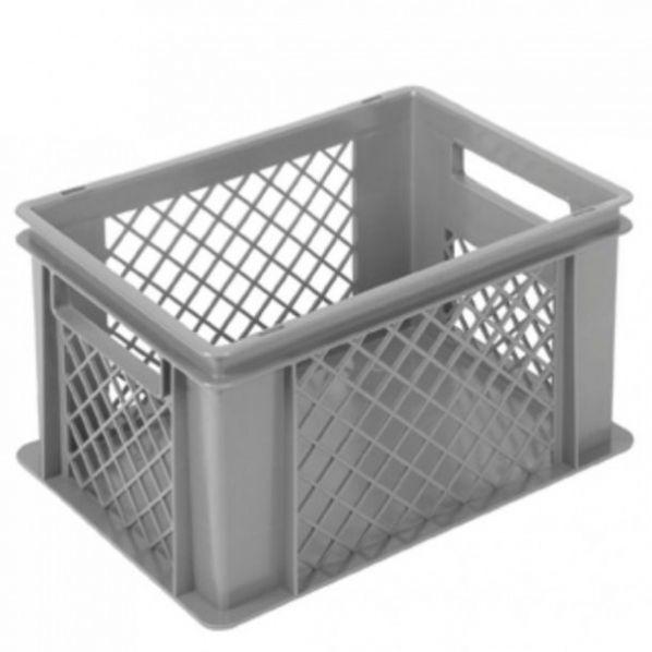 Bac norme Europe - fond plein - parois ajourées - 400 x 300 mm - Hauteur 220 mm - Marque Rolléco_0