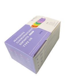 Boîte de 50 masques chirurgicaux jetables - 5 couleurs - Non stériles - Type IIR - Enfant - MIF MEDICAL_0