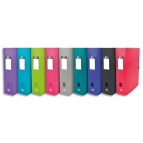 BOÎTE DE CLASSEMENT OSMOSE EN POLYPROPYLÈNE 7/10E. DOS 8 CM. FORMAT A4. COLORIS ASSORTIS - LOT DE 9