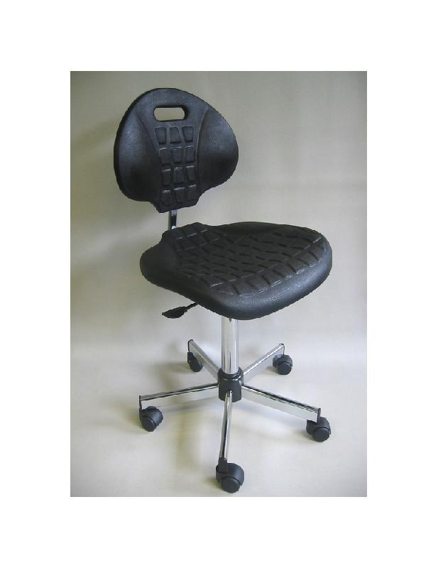 Chaise technique d'atelier en polyuréthane - patins, acier chromé - CHp2721p.As_0