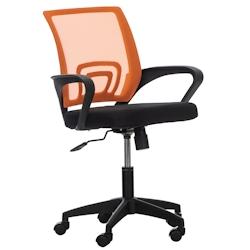 CLP Fauteuil de bureau Auburn en maille avec hauteur réglable et pivotant Orange - orange polyester 317876_0