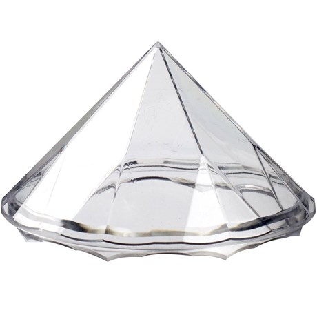 DÔME SOLIA POUR VERRINE DIAMANT TRANSPARENT  (VENDU PAR 200)