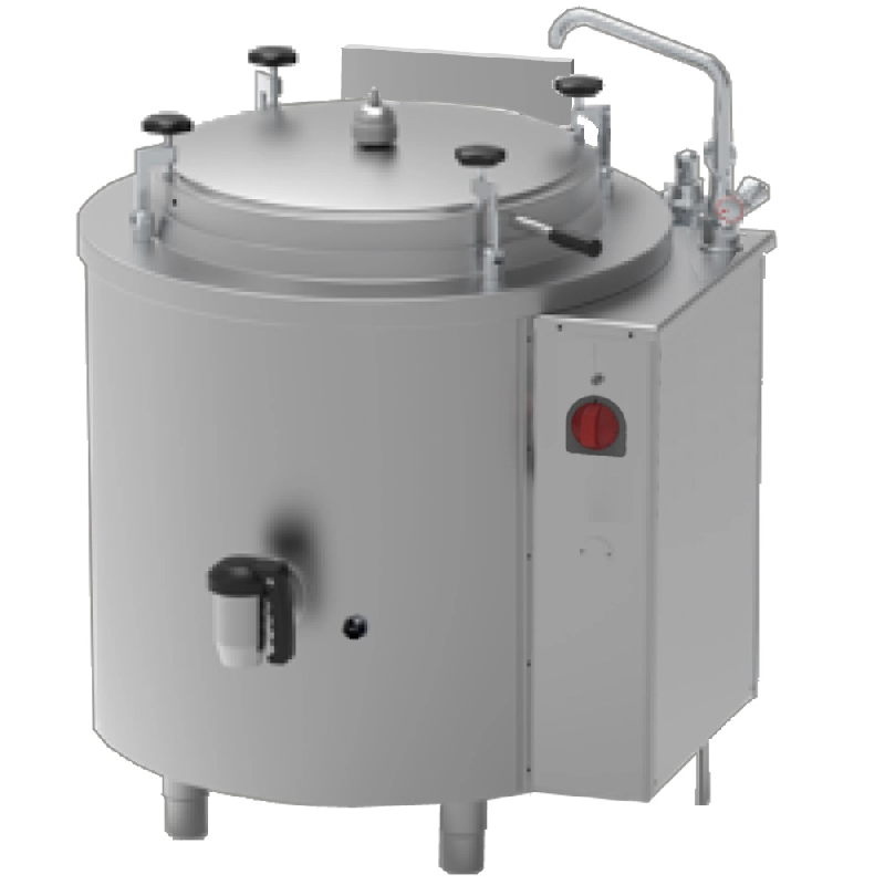 EURAST - Marmite cylindrique à gaz 300 litres chaleur autoclave - 1320x1200x950 mm - 48 Kw - 186A4300 - inox 186A4300_0