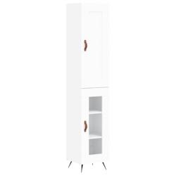 Helloshop26 - Buffet bahut commode armoire meuble de rangement organisateur cuisine salle de séjour salon haut 34,5 x 34 x 180 cm 02_0032391 - 300021_0