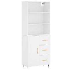 Helloshop26 - Buffet bahut commode armoire meuble de rangement organisateur cuisine salle de séjour salon haut 69,5 x 34 x 180 cm 02_0032741 - 300021_0