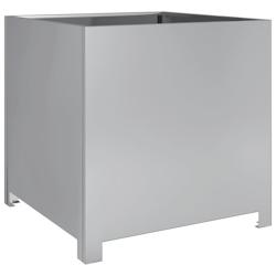 Helloshop26 - Jardinière bac lit surélevé plantes fleurs terrasse jardin 50 x 50 x 50 cm acier galvanisé Argent 02_0037659 - 3000213916416_0
