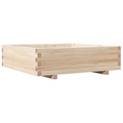 Helloshop26 - Jardinière bac lit surélevé plantes fleurs terrasse jardin 90 x 90 x 26,5 cm bois de pin massif marron 02_0038048 - 3000214035949_0