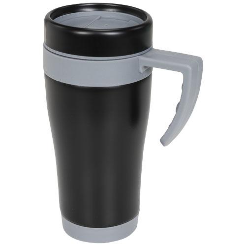 Mug isotherme Cayo 400 ml - double paroi - couvercle à visser et fermeture coulissante_0