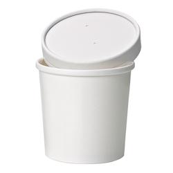 Packnwood FHC - 500Pcs - Pot carton blanc chaud et froid - H100mm, 490ml - blanc en carton 210SOUP16_0