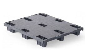 Palette en plastique légère 1200x1000x150 mm - plateau plein - charge 2500 kg statique et 1000 kg dynamique_0
