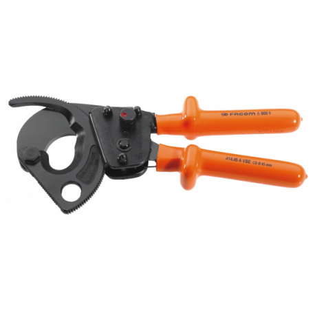 Pince coupante à cliquet Facom isolée 1000 Volts - 45mm de coupe - Référence 414.52AVSE_0