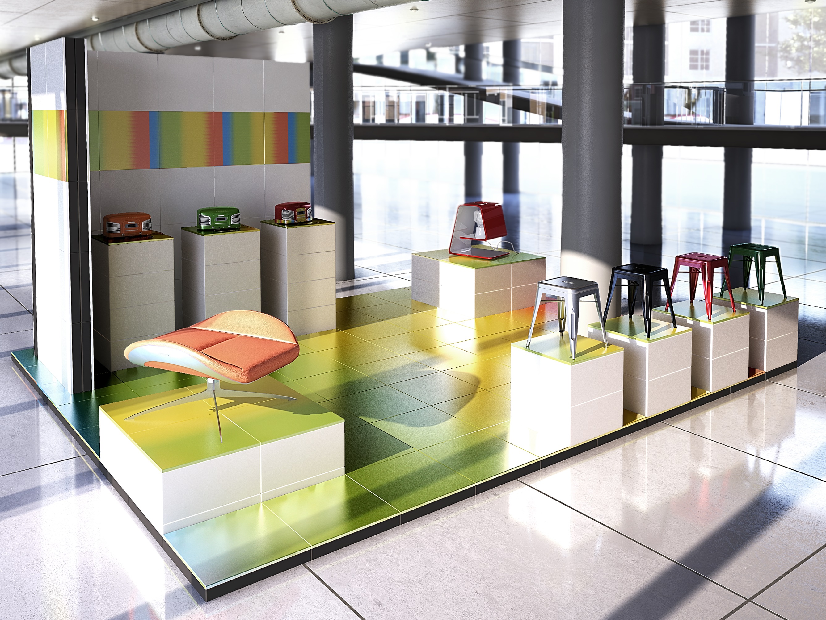 Podium de magasin EasyCubes - modulable et assemblable pour présentation dynamique_0