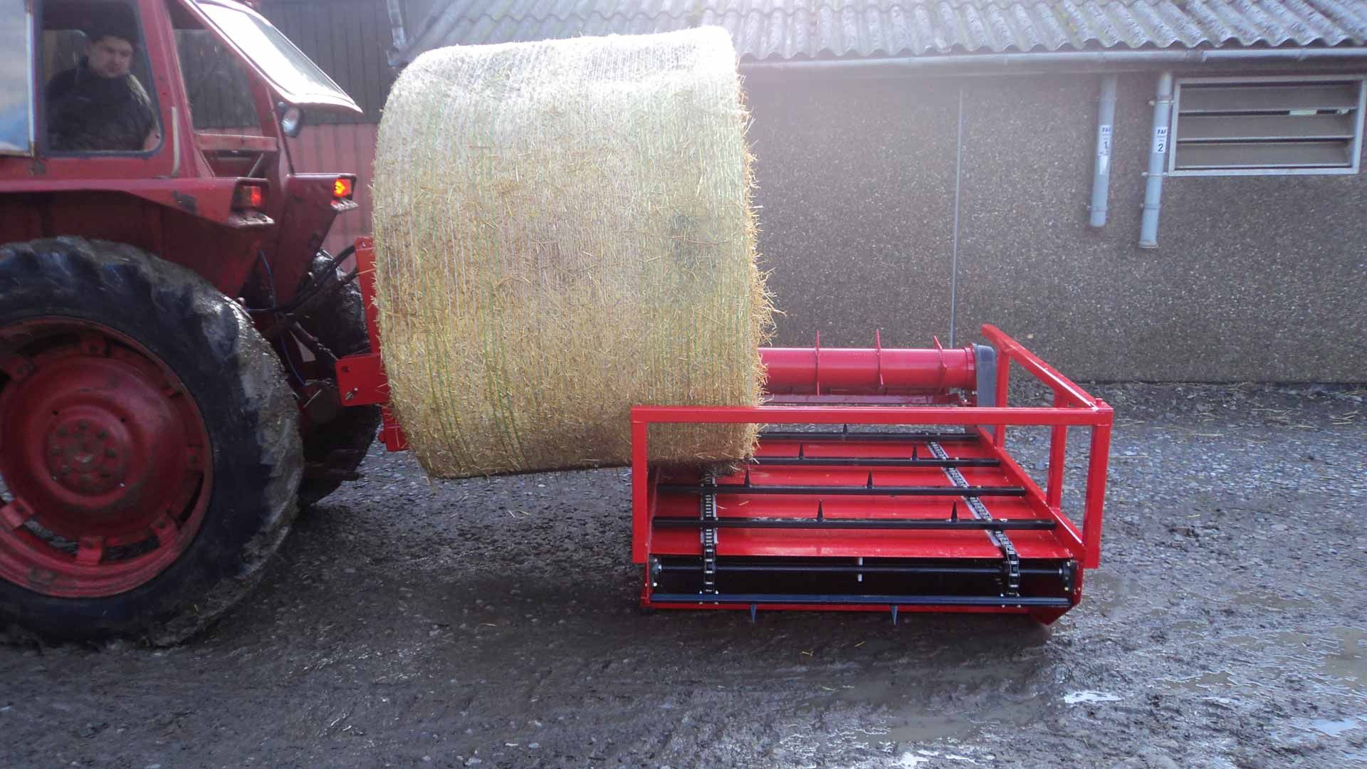Rondo-dan dérouleuse pailleuse de balles de foin et de paille - he-va aps - largeur de travail 2,15 m