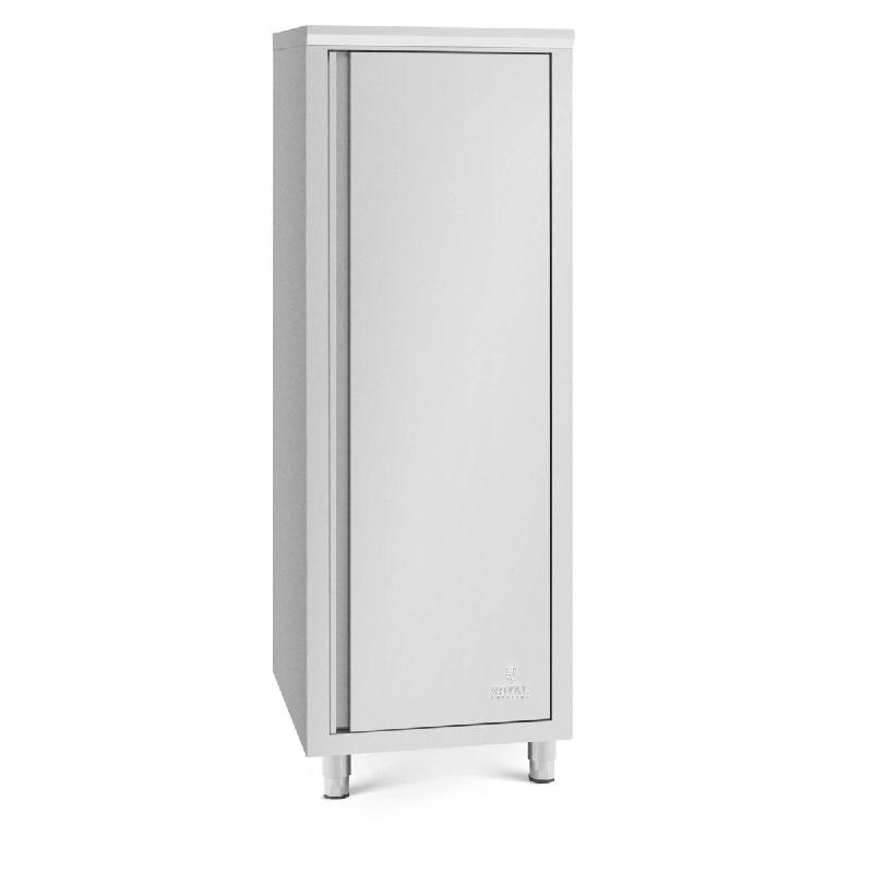 Royal Catering - Royal Catering Armoire INOX Cuisine Professionnelle 60 x 70 x 180 cm, capacité 400 kg, étagères réglables, Porte avec charnières_0