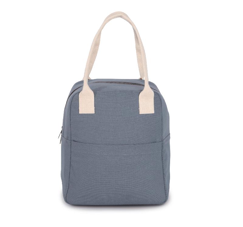 Sac isotherme en coton canvas - Réf: KI0369 - Marque Kimood - 310 g/m² - Poche externe, anses en coton, fermeture zippée_0