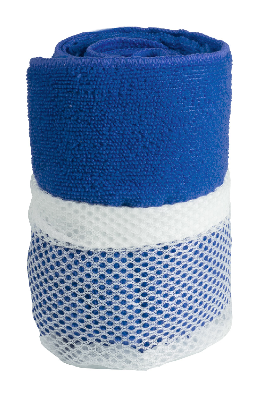 Serviette de sport en microfibre - 185 g/m² avec pochette - Couleur bleu - Poids 86 g_0