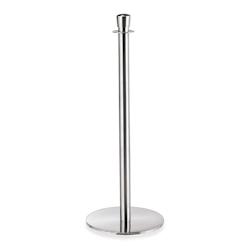 WAS Germany - Poteau de délimitation Classic avec pied plat, cylindre, inox poli (2223000) - argenté inox 2223 000_0