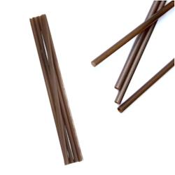 400 Pailles Droites en Marc de Café D. 6 mm x 21 cm - 100% Biosourcées, Biodégradables et Compostables - D-Work - 3664100210362_0
