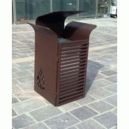 Poubelle publique Esquirol - tout acier ou mixte acier bois - 110L - largeur 520mm, profondeur 500mm, hauteur 900mm_0